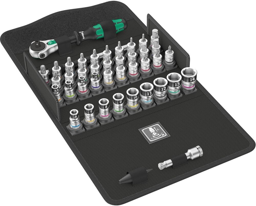 WERA Speed-Knarrensatz 1/4" metrisch 8100 SA All-in Zyklop