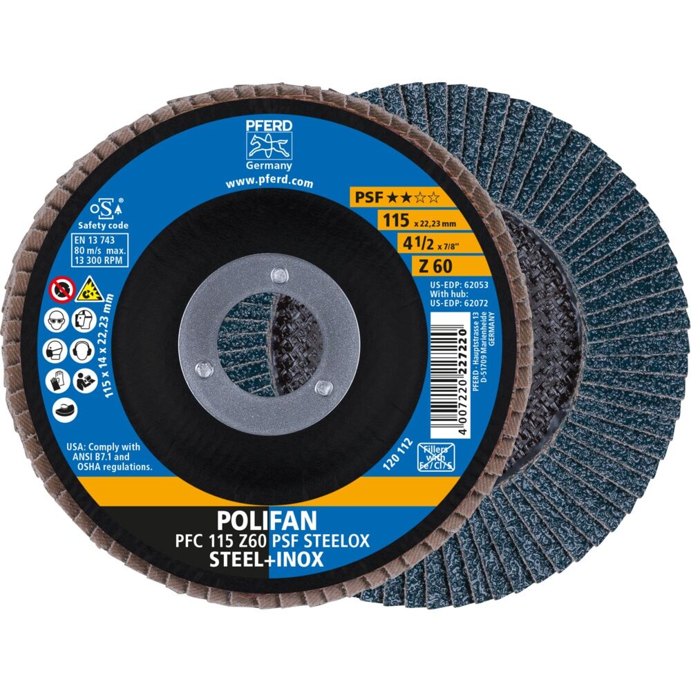 PFERD POLIFAN PFC 115-22 Z 60 Plus