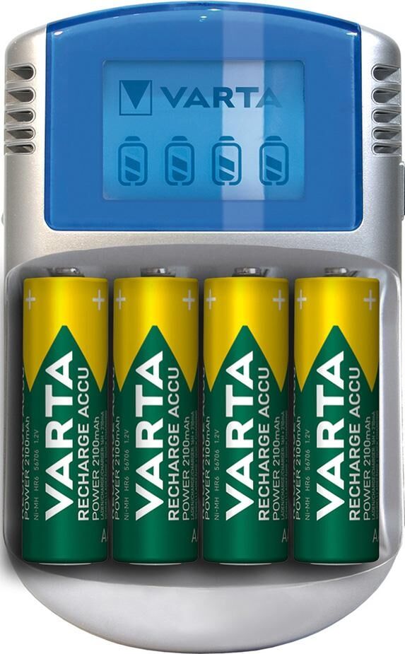 VARTA Akkuladegerät Power LCD Charger 57070201451 +4xAA 2.600mAh