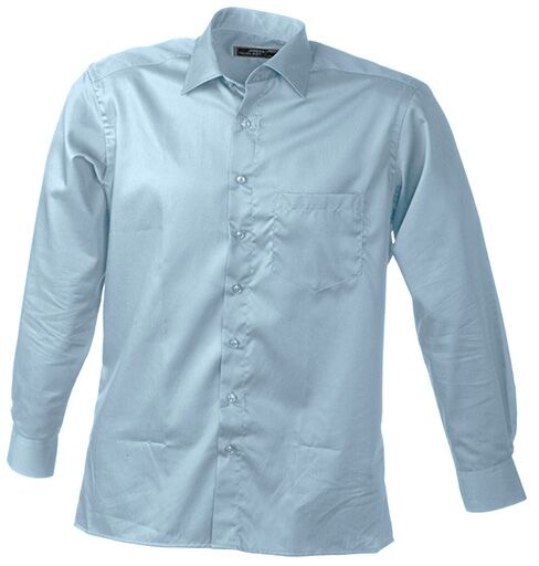JAMES & NICHOLSON Oberhemd langarm light-blue Gr. L