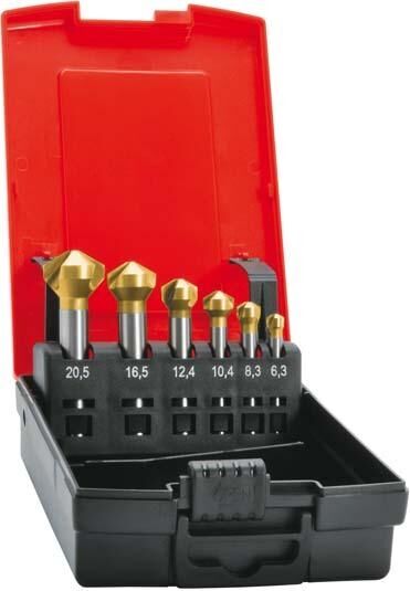 FORMAT Kegelsenker Set 6,2-25,0mm 120Grad HSS TiN