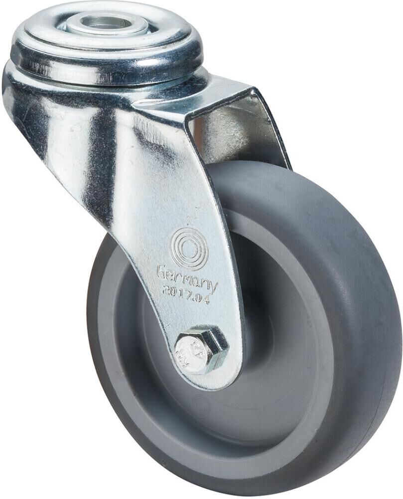 BS ROLLEN Lenkrolle 50mm Stahlbl verz Gummirad