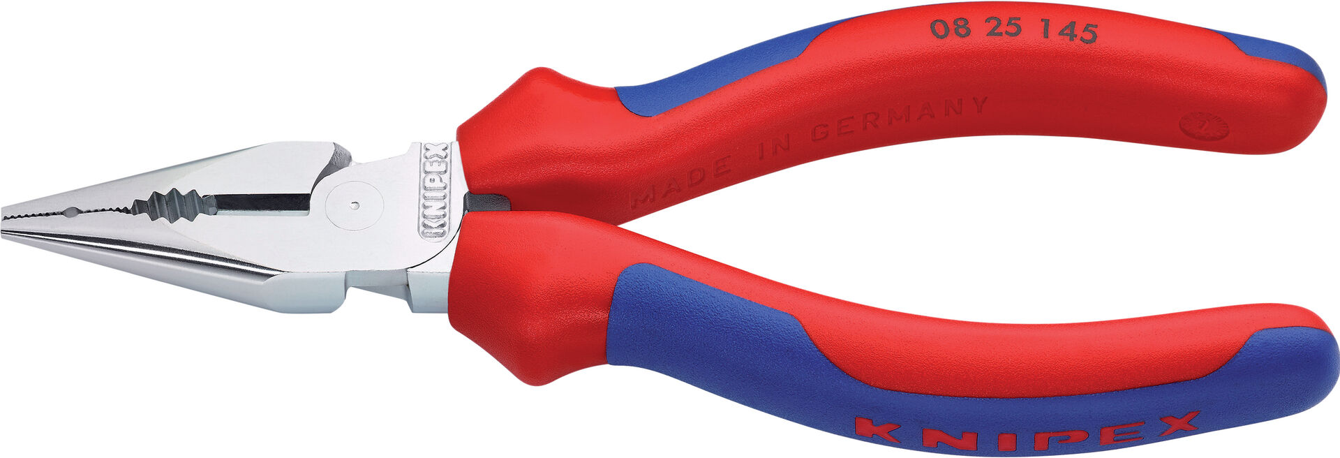 KNIPEX 08 25 145 Spitz-Kombizange mit Mehrkohne-Hülle verchromt 145mm