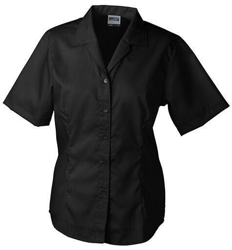 JAMES & NICHOLSON Bluse kurzarm black Gr. M