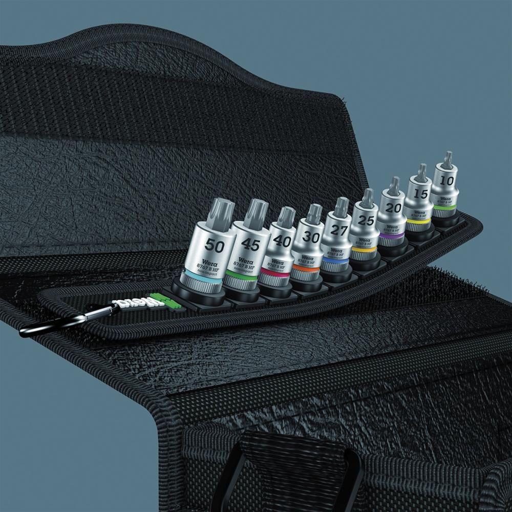 WERA Schraubendrehereinsatz 3/8" Set mit Haltefunktion T10-50