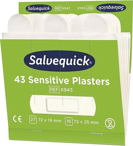 SALVEQUICK Nachfüllpack 6x43 Pflaster Sensitive