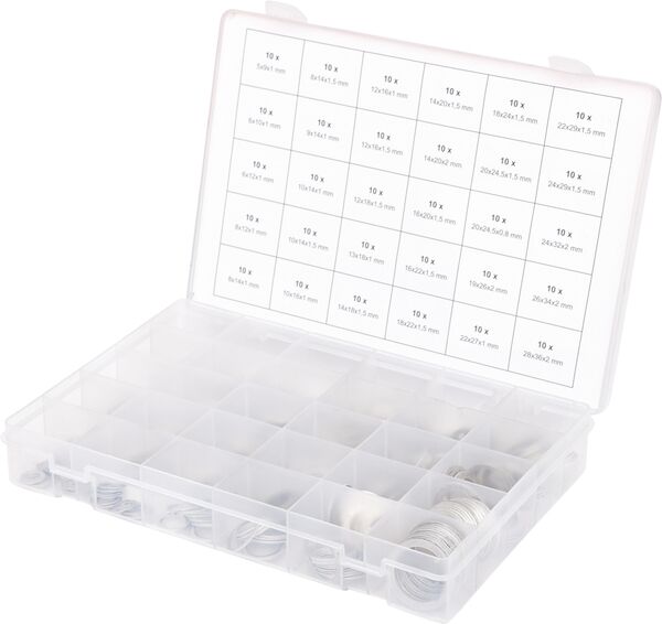 KS TOOLS Sortiment Dichtringe Aluminium M5-M28 300-teilig