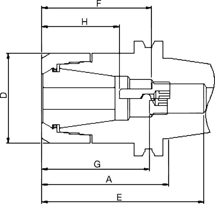 FAHRION Spannzangenfutter SK40 100mm CP25 DIN69871ADB