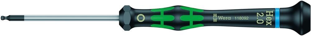 WERA Elektronik-Schraubendreher innensechskant mit Kugelkopf 2mm