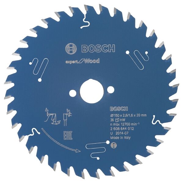 BOSCH Kreissägeblatt HW Expert 150x20x2,6 36T