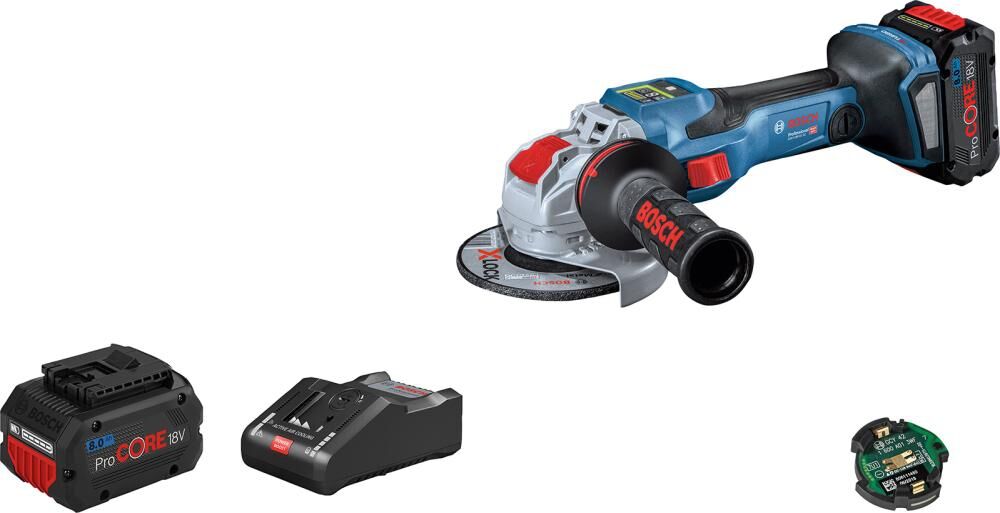 BOSCH Akku Winkelschleifer in Koffer GWX 18V-15SC, Ladegerät-GAL1840CV