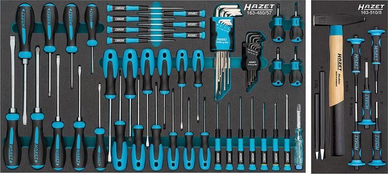 HAZET Werkstattwagen 340-teilig Werkzeugsortiment 7 Schubladen 179N XXL -7/340