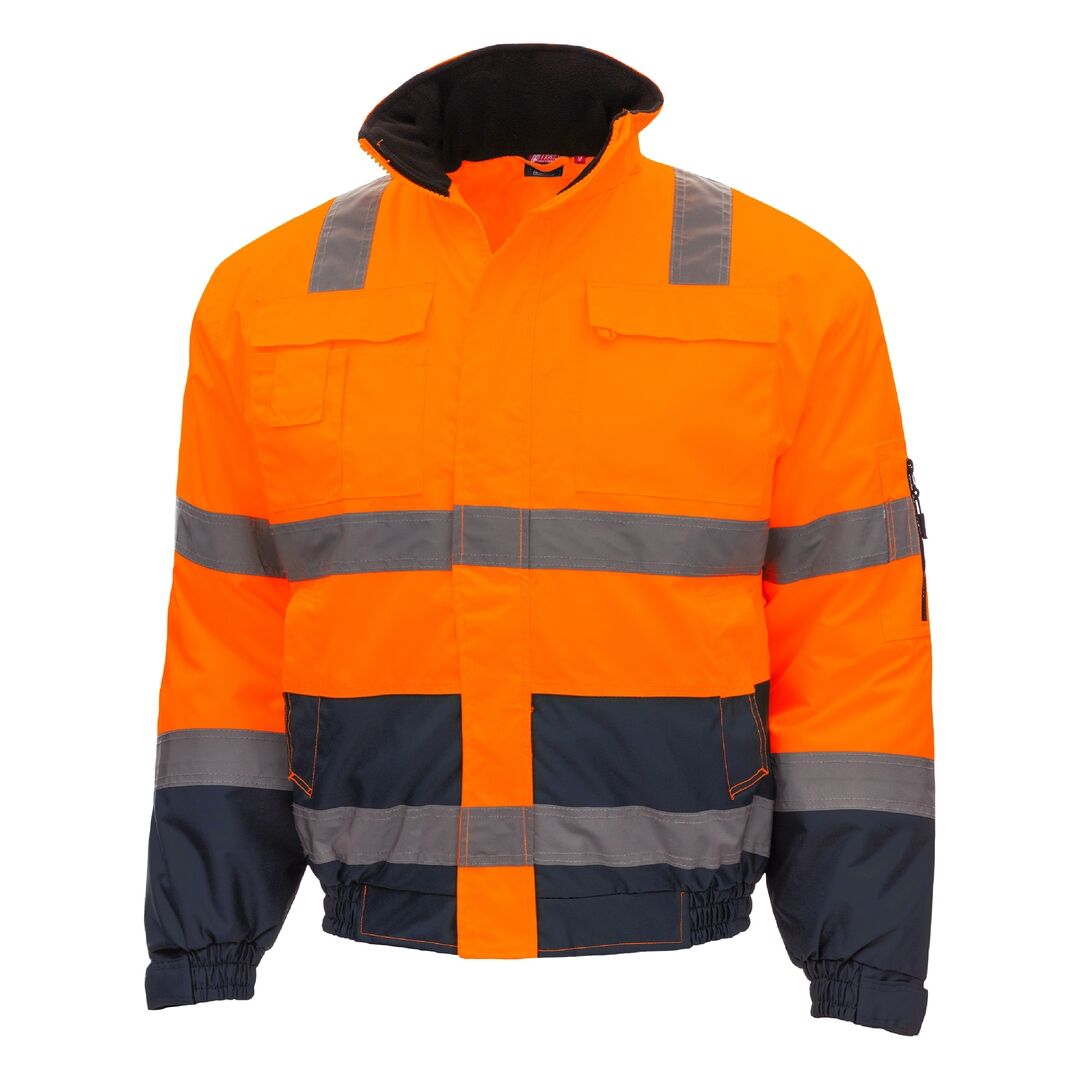 NITRAS Warnschutz Pilotenjacke MOTION TEX VIZ Gr. XXL orange/blau 7142