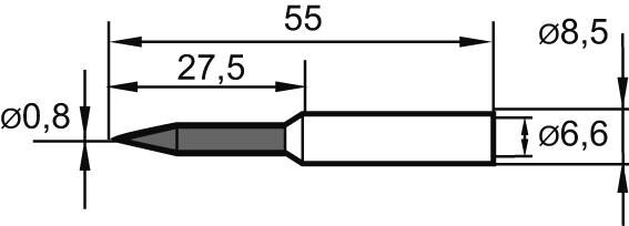 ERSA Lötspitze bleistiftspitz 0,8mm Verlängerung SB