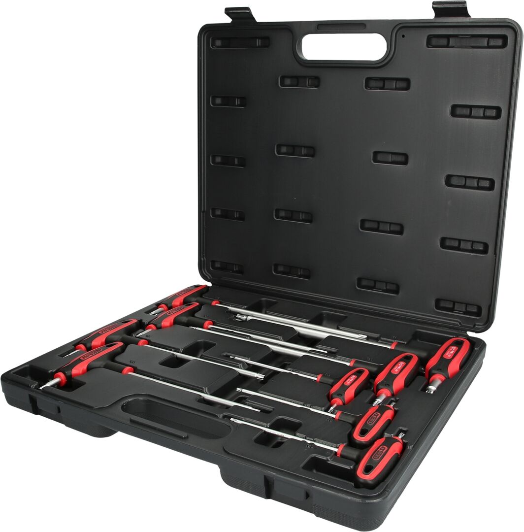 KS TOOLS TX-Schlüssel Set mit Bohrung Quergriff 9-teilig 151.8160