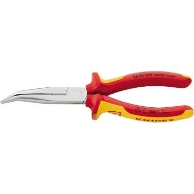 KNIPEX Flachrundzange mit Schneide 200mm isoliert Mehrkomponenten-Hülle VDE verchromt 200mm 26 26 200