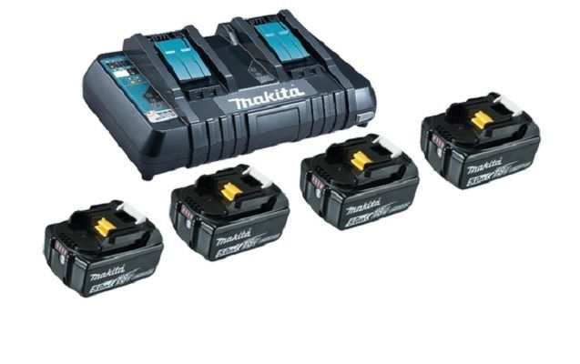 MAKITA Power Source Kit im Karton 4x18V 5Ah + Ladegerät DC18RD