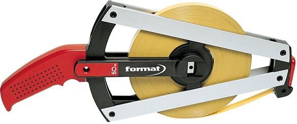FORMAT Rahmenstahlbandmaß 50mx13mm polyamidbeschichtet gelb