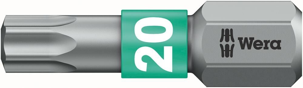 WERA Bit für Innen-TORX-Schrauben 1/4",T20x25mm zähhart BiTorsion