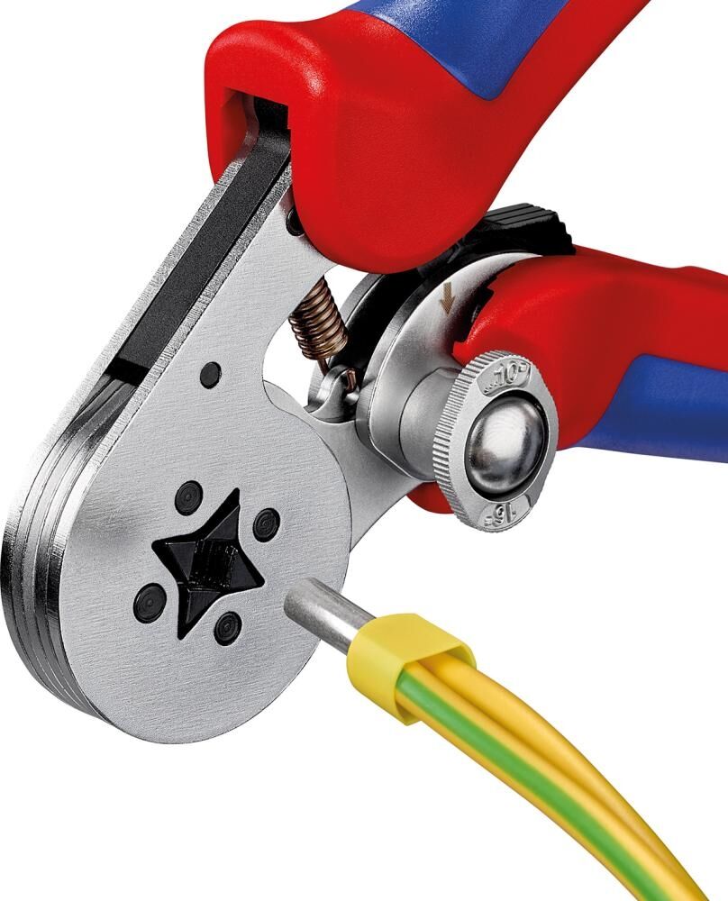 KNIPEX Selbsteinstellende Crimpzange 180mm für Aderendhülsen verchromt 97 55 04