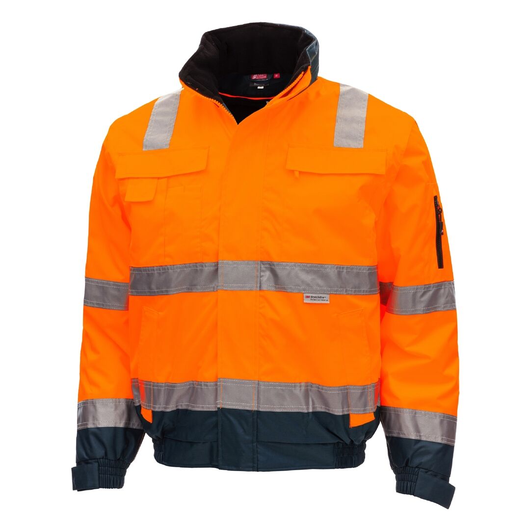 NITRAS Warnschutz Pilotenjacke MOTION TEX VIZ PLUS Kl.3 Gr. S hi-vis orange 7140