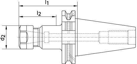 HAIMER Spannzangenfutter SK50-ER40 kurz DIN69871ADB