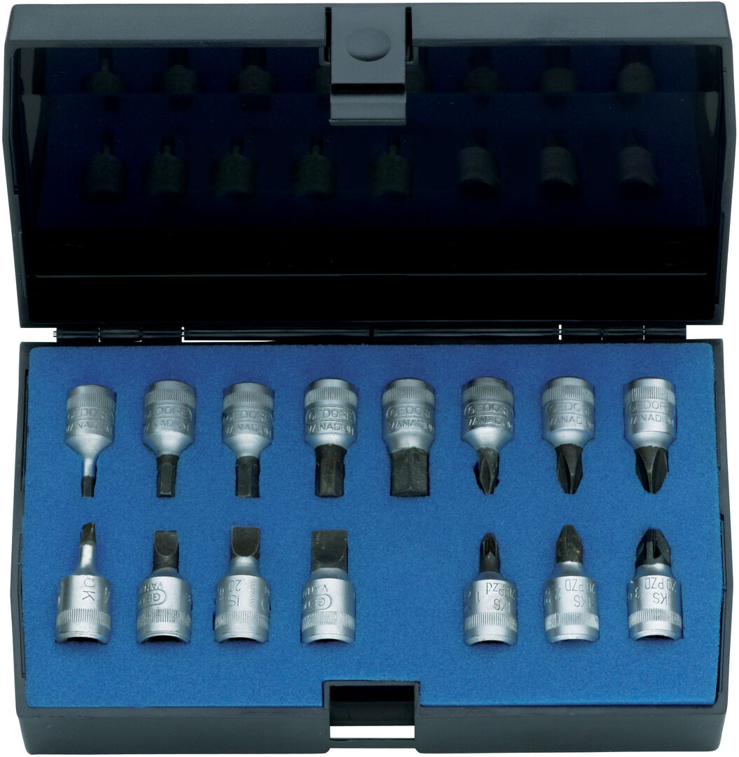 GEDORE Schraubendreher-Set 1/4" 15-tlg IN-IS-PH-PZ INS 20 Pm 1815601