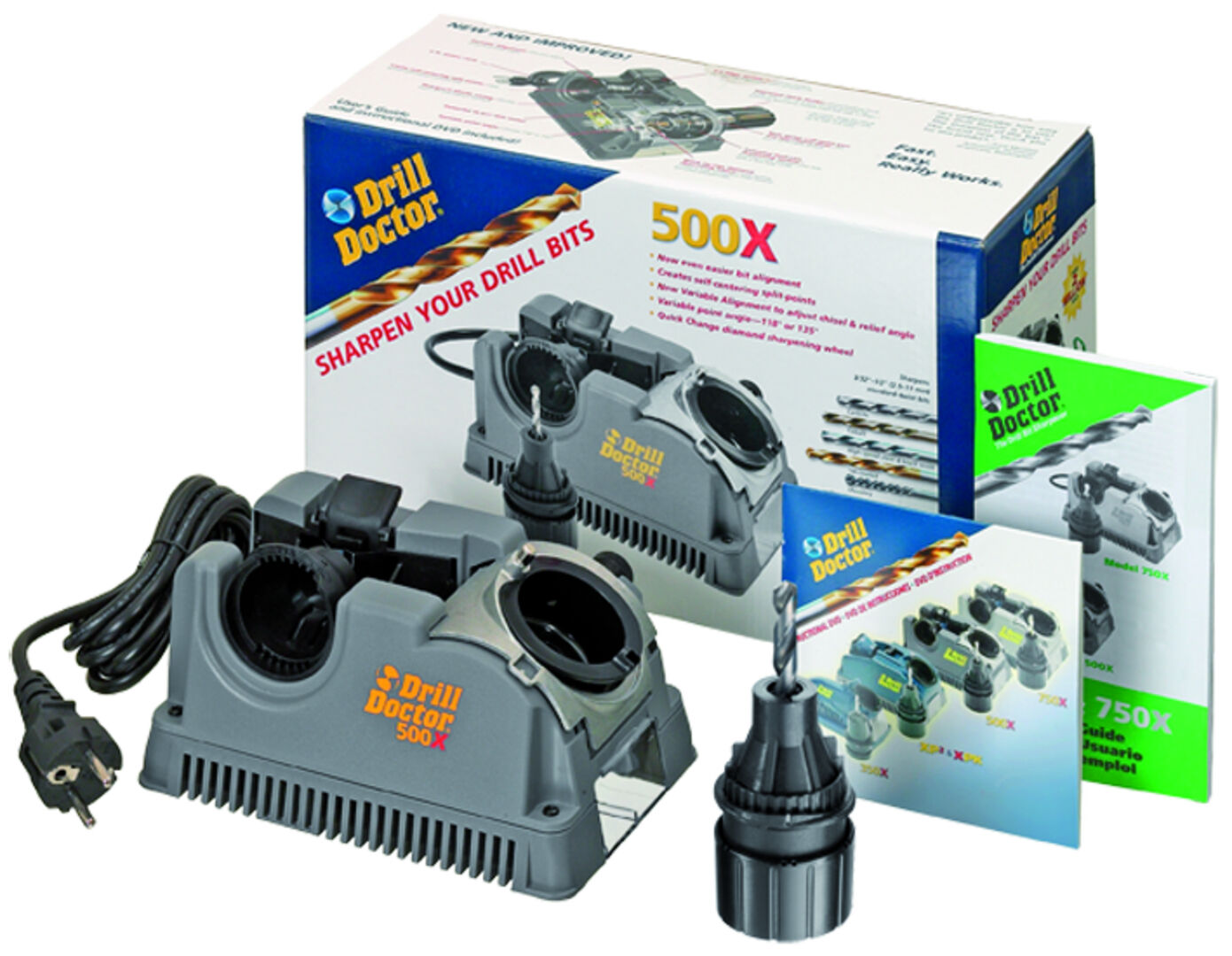 DRILLDOCTOR Bohrerschleifmaschine in Stofftasche Drill Doctor 500X 230V