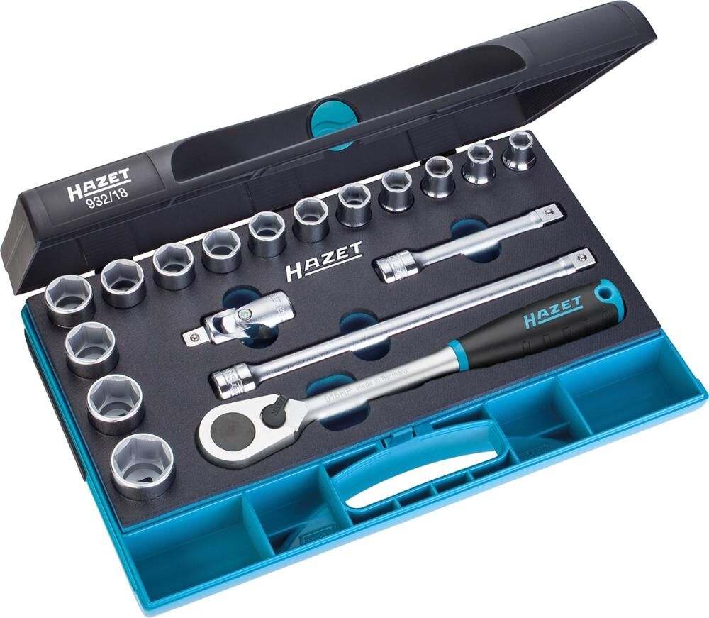 HAZET Steckschlüssel Set 1/2" 18-teilig
