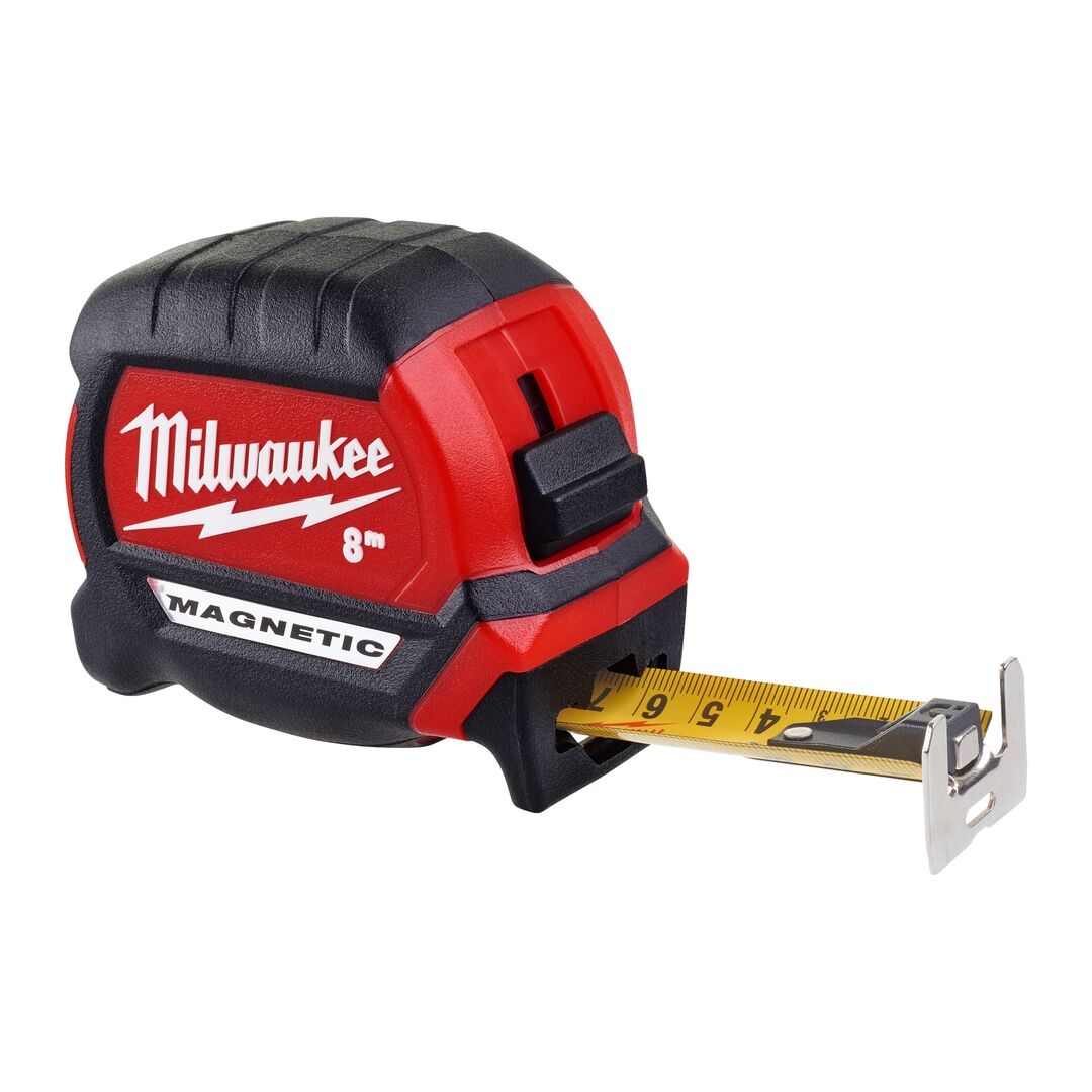 MILWAUKEE Premium-Bandmaß 8m magnetisch 27mm breites Band