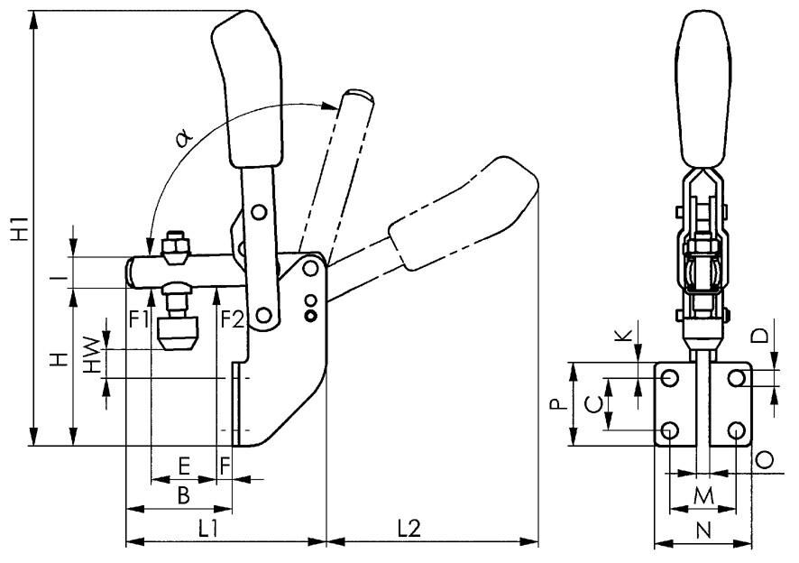 AMF Senkrechtspanner 6803 Gr. 3