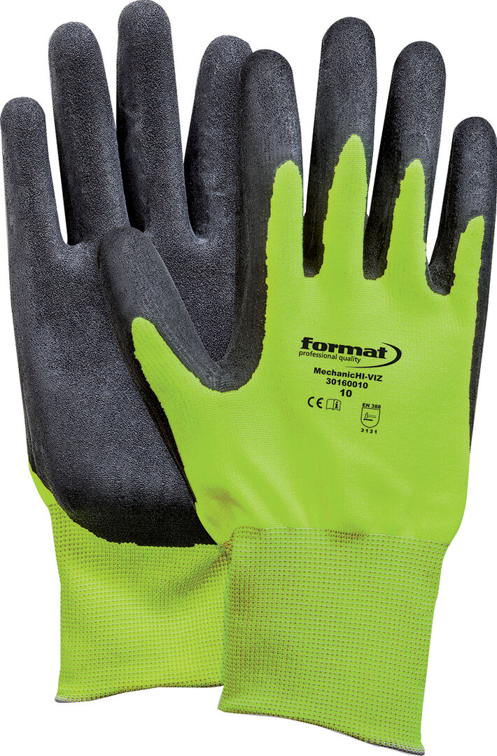 FORMAT Handschuhe Mechanic Hi-Vis Gr. 9