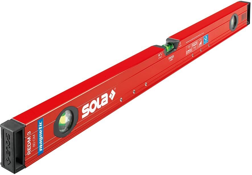 SOLA Magnet-Wasserwaage Leichtmetall 80cm pulverbeschichtet Big REDM 3