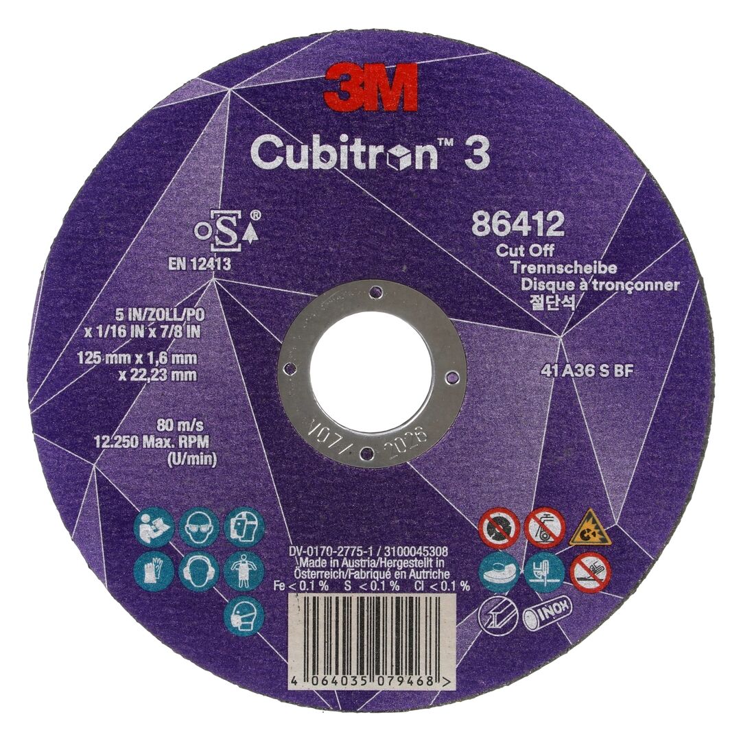3M Trennscheibe Cubitron III 86412 36+ T41 125x1x22,23mm