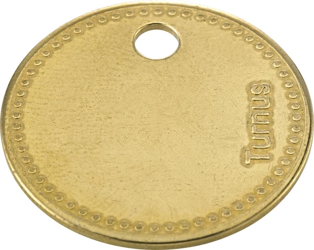 KUKKO Werkzeugmarke messing rund 27mm gelocht