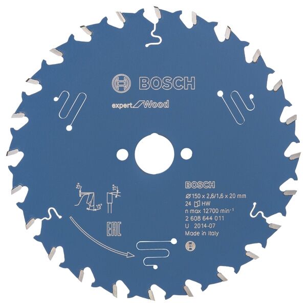 BOSCH Kreissägeblatt HW Expert 150x20x2,6 24T