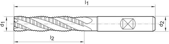 FORMAT Schruppfräser 18,0mm lang Typ NR DIN844 HSSE