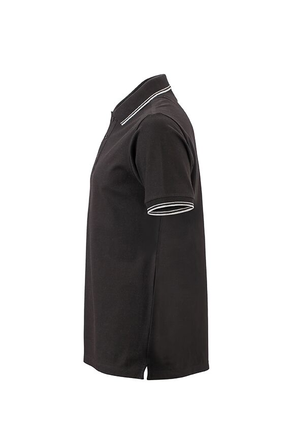 JAMES & NICHOLSON Polo Shirt black/white Gr. XL