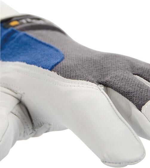 TEGERA Nappaleder-Handschuh 888 Gr. 9 grau/blau