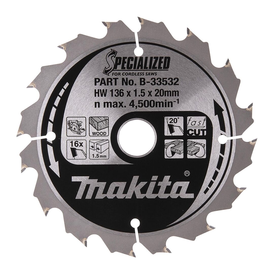 MAKITA Hartmetallsägeblatt 136x20mm 16 Zähne