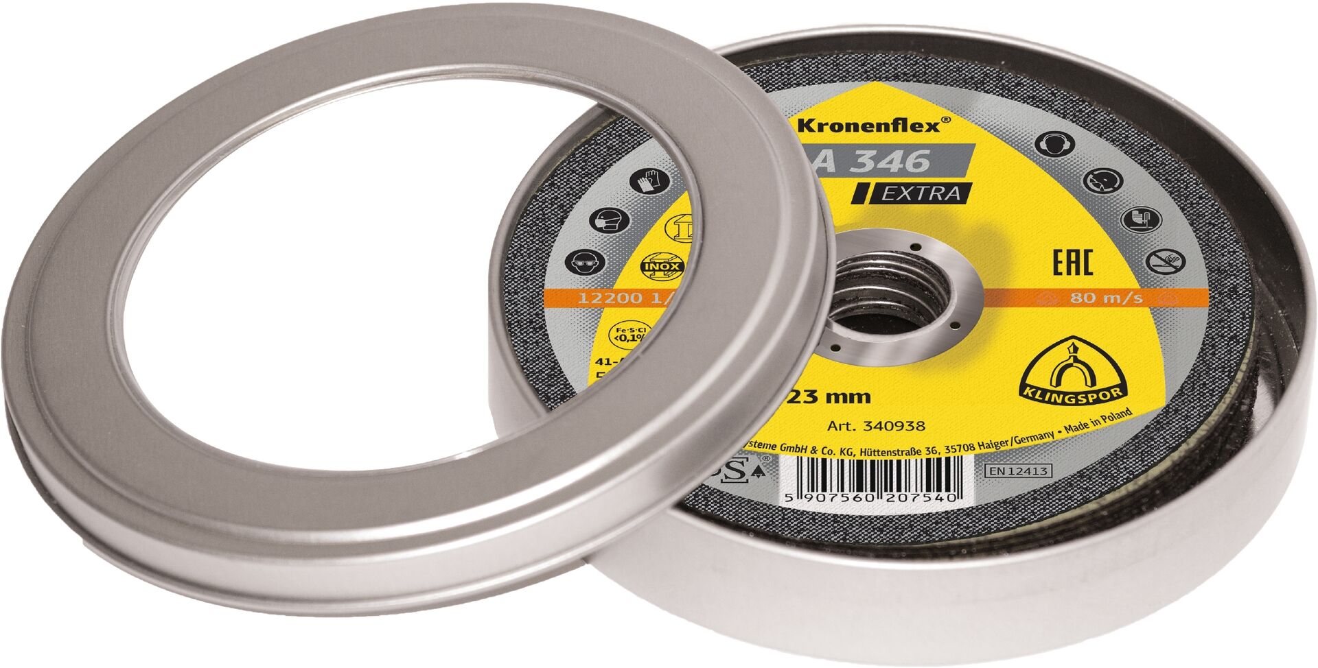 KLINGSPOR Trennscheibe 125x1,6x22,23mm gerade A 346 EX 8er Pack