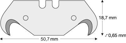 LUTZ Hakenklinge 50,7x18,7x0,65mm Standard 10 Stück/Pack