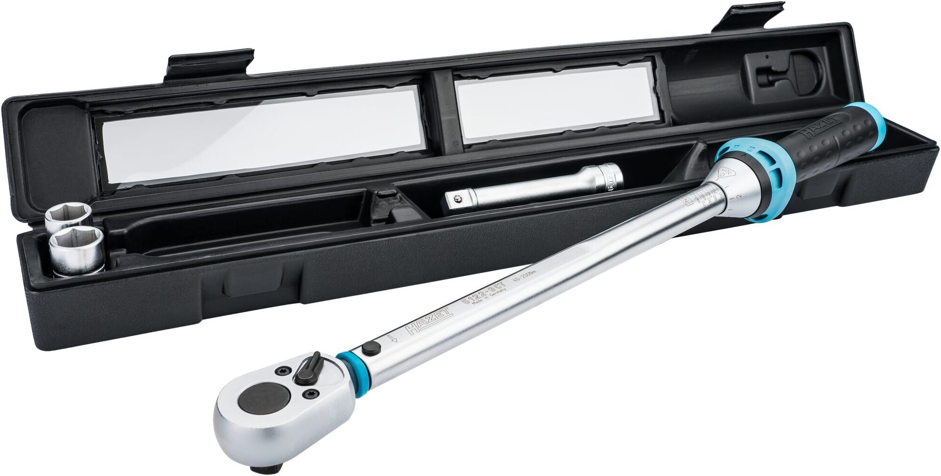 HAZET Drehmomentschlüssel Set 40-200Nm in Safebox 4-teilig 5122-3CT/4