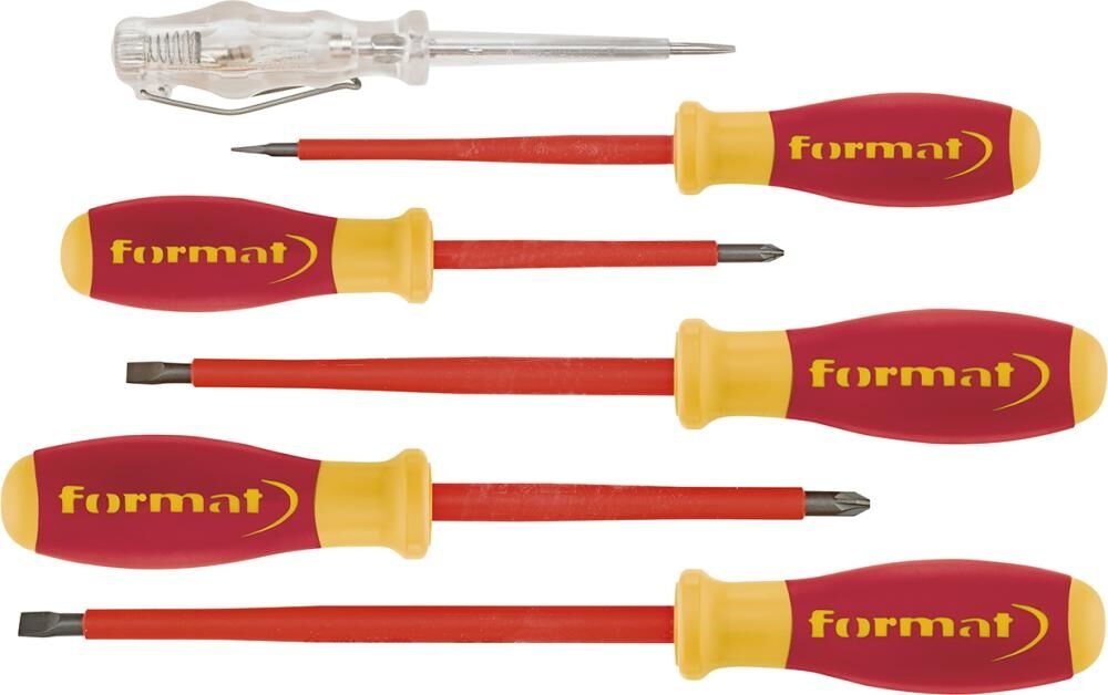 FORMAT Schraubendreher Set VDE 6-teilig mit Prüfer PZ