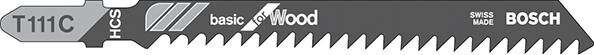BOSCH Stichsägeblatt Basic for Wood T 111 C 5 Stück