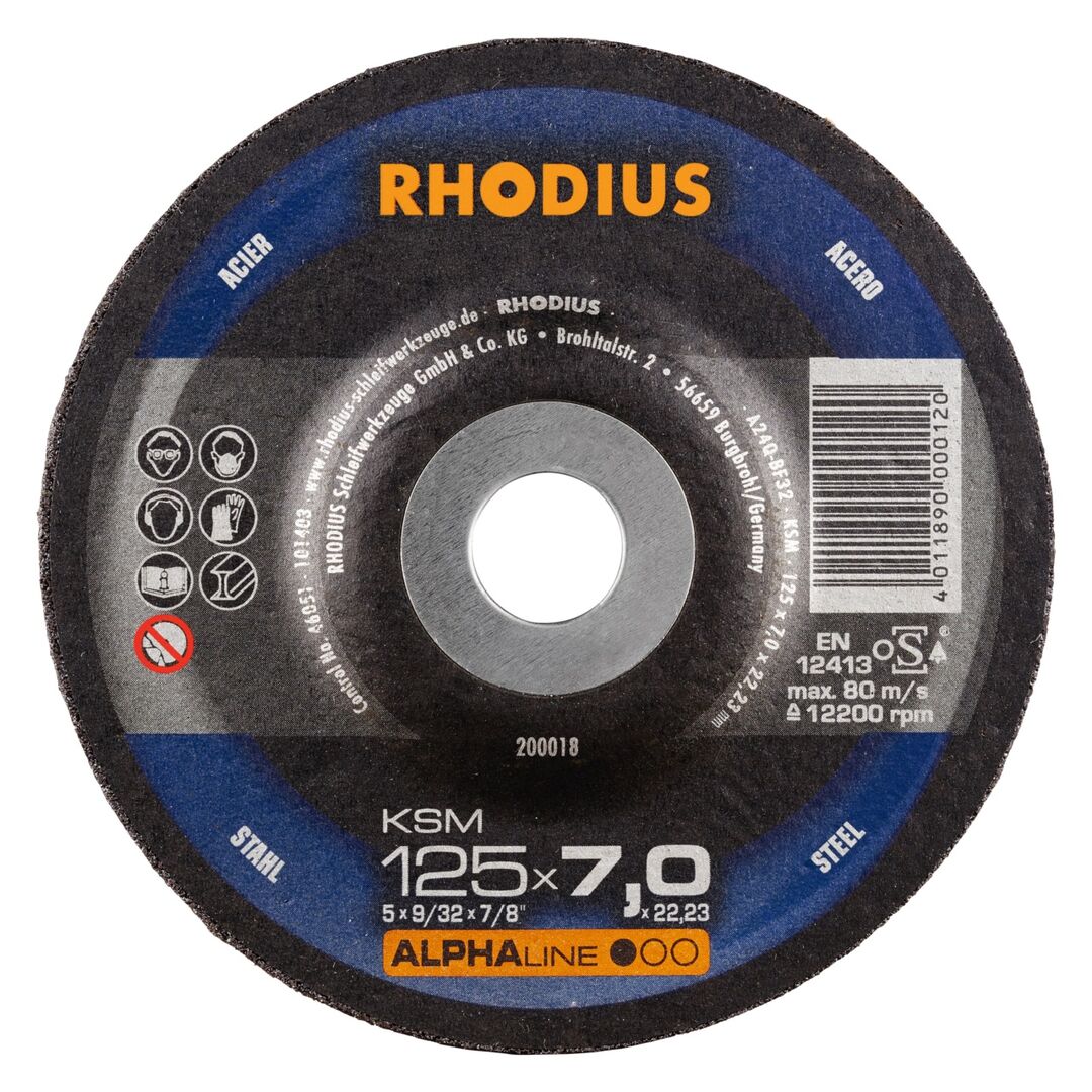 RHODIUS Schruppscheibe KSM 115x7,0mm Stahl