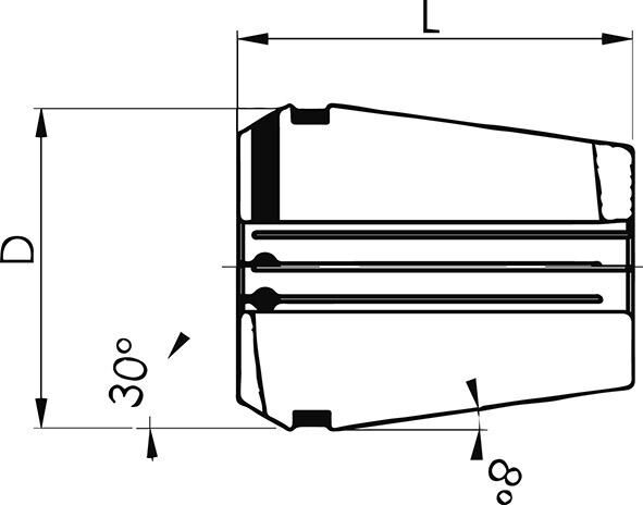 FAHRION Spannzange 4,0mm DIN6499BD32