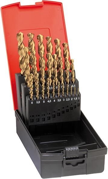 FORMAT Spiralbohrersatz DIN338 FU HSSE TiN 1,0 - 10,0 mm