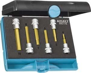 HAZET Schraubendrehereinsatz Set 3/8" 4-10mm sechskant 6-teiliig