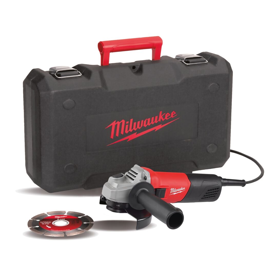 MILWAUKEE Winkelschleifer Set AG800-115ED im Transportkoffer